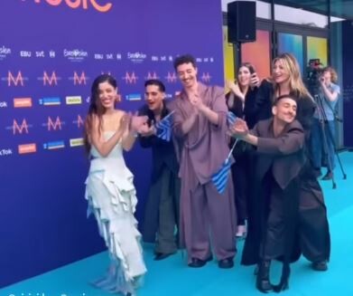 Eurovision 2024: Η Μαρίνα Σάττι στο Τιρκουάζ Χαλί της διοργάνωσης